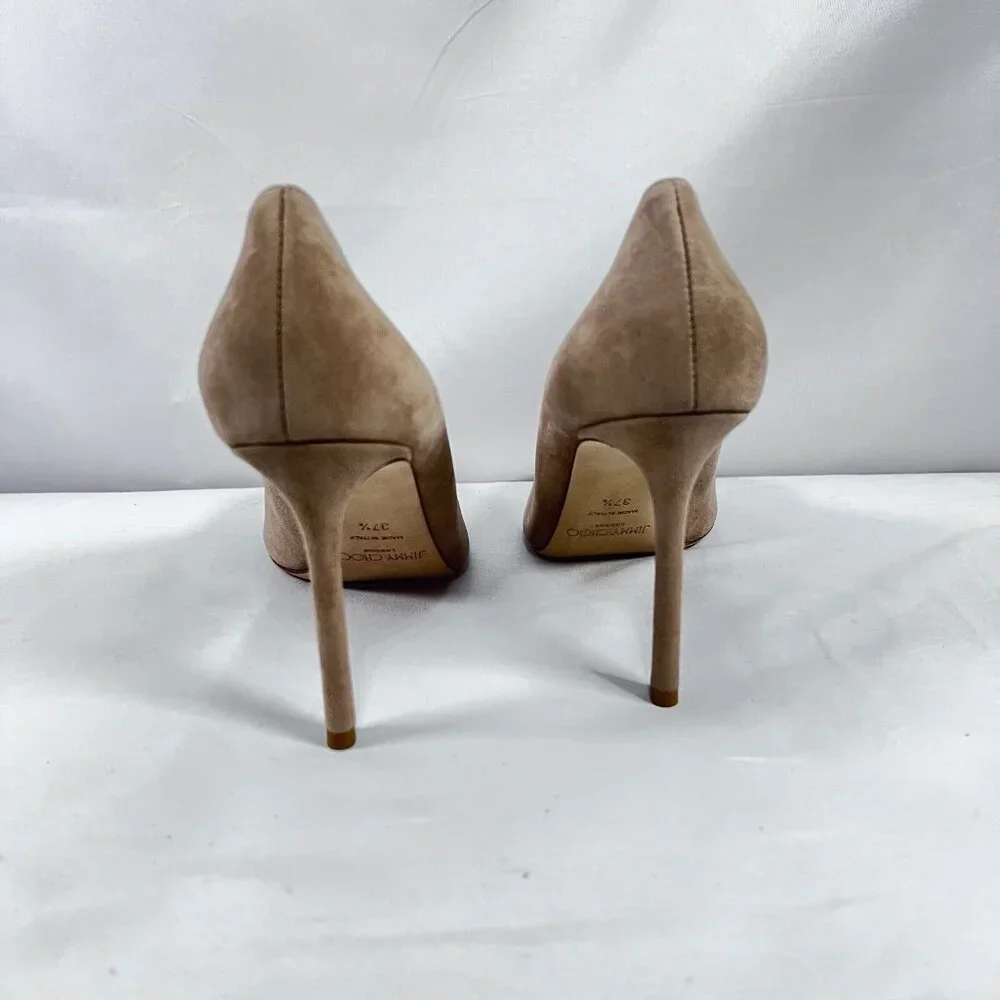 Jimmy Choo Romy 100 Ballet Pink Suede Pumps